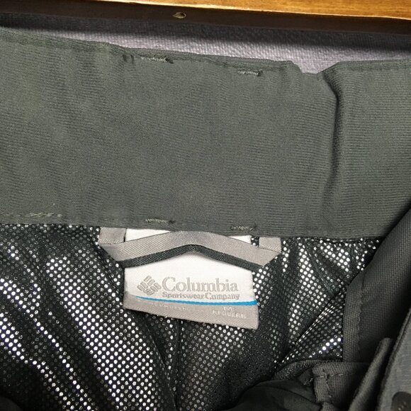 Columbia Mens Ski Pants size Medium Regular Gray Nylon Omnitech Pockets - Picture 5 of 16